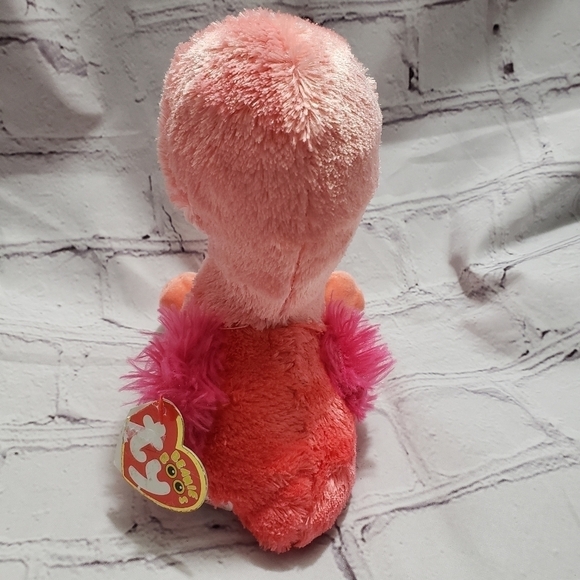 Ty Beanie Boos 6-inch GILDA Pink Flamingo Plush Stuffed Animal Toy Year 2017 - Picture 4 of 11